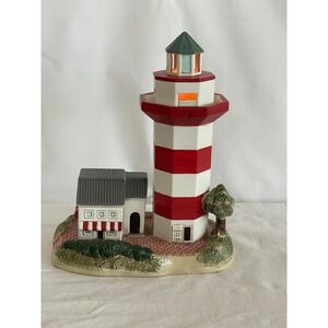 Vintage Geo Z Lefton Harbour Town Lighthouse Lamp 1998 Sea Pines 1970 S.C. 11527